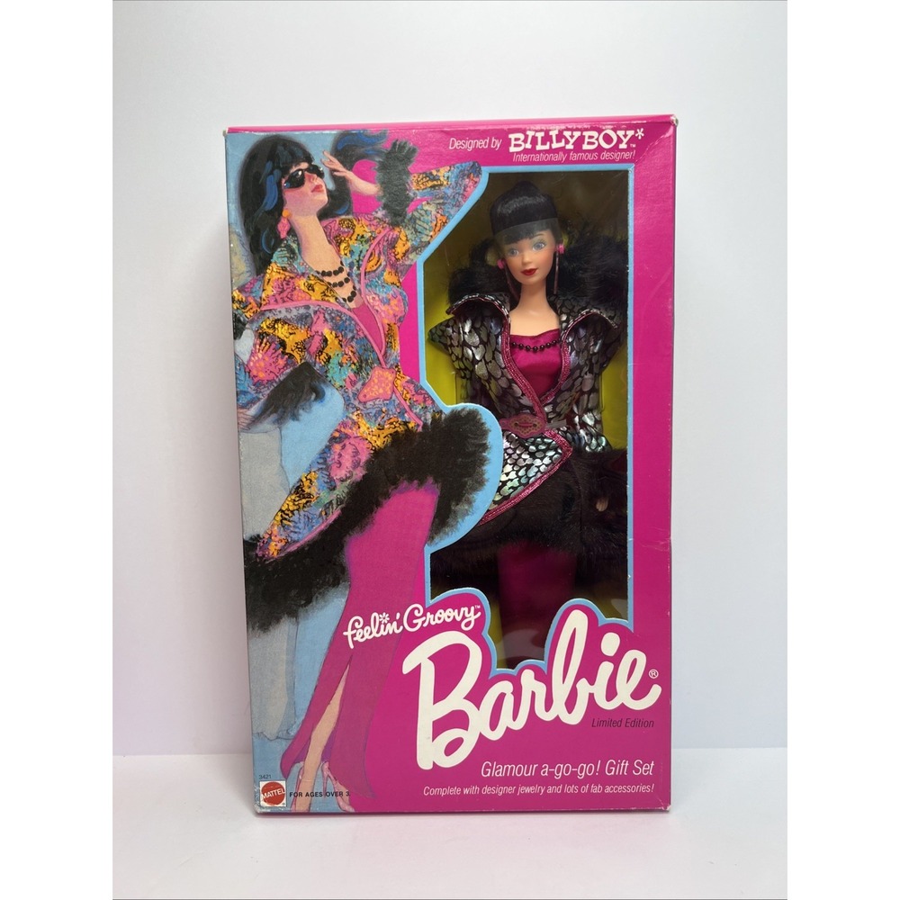 1986 Mattel Feelin' Groovy Barbie BillyBoy Glamour A-Go-Go Gift Set #3421 NRFB